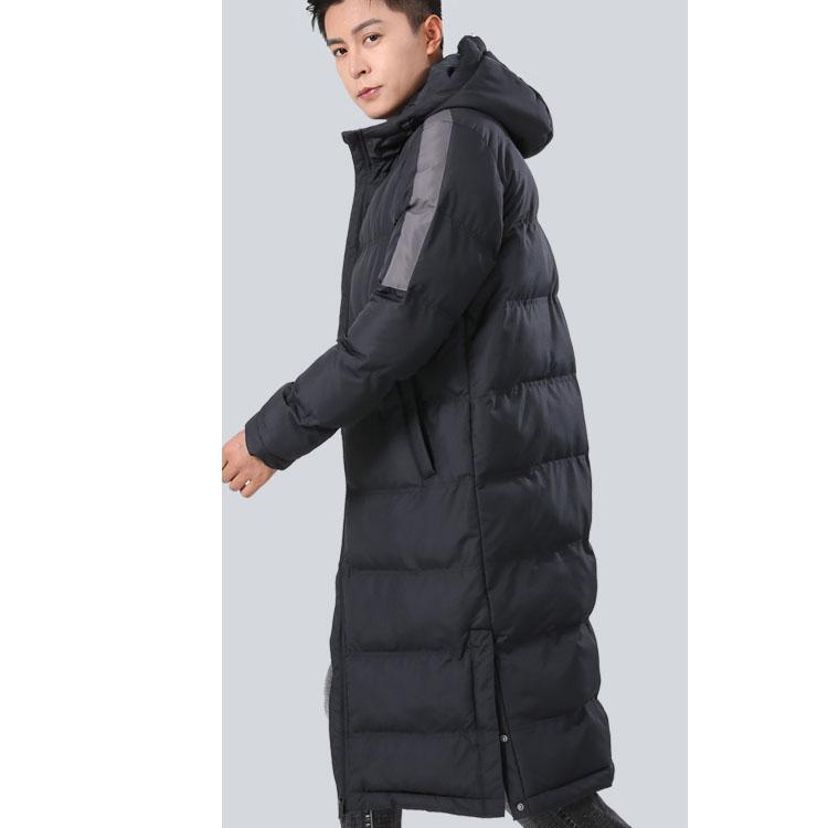 Li Ning Long Hooded Parka With Logo Print Men Outerwear Black AFMS025-1
