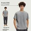 230g Tie-Dye Gewaschenes & Distressed Europäisches Rundhals-T-Shirt mit überschnittenen Schultern