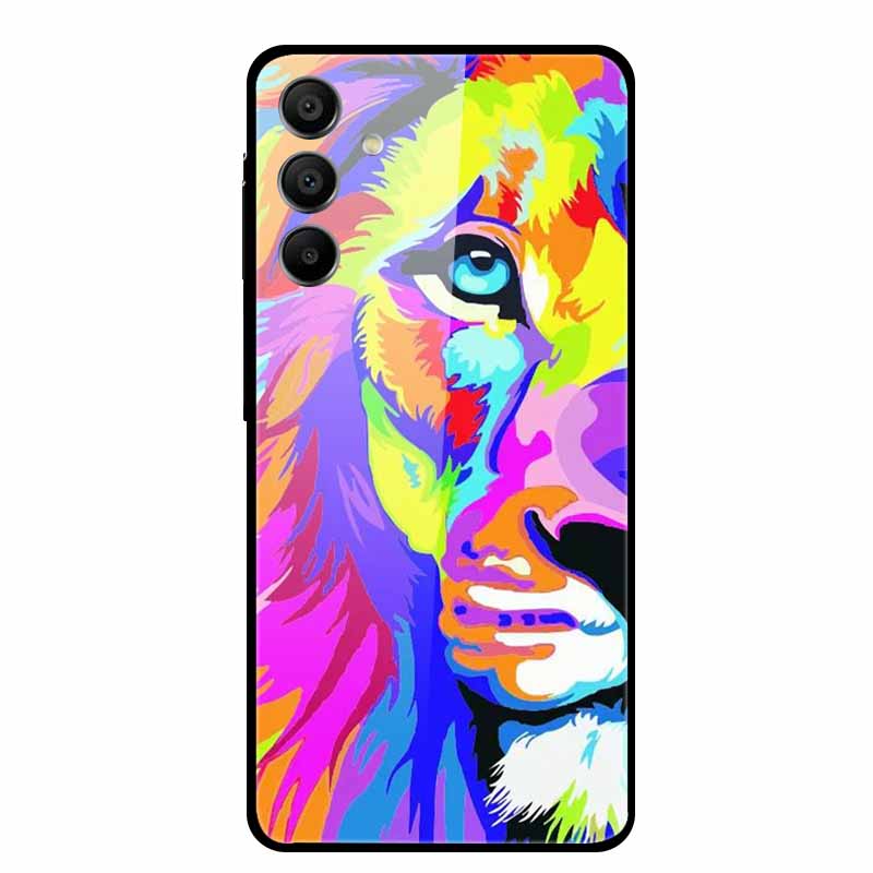 Tempered Glass Case for Samsung Galaxy A16 5G Back Cover Hard Case for SamsungA16 Phone Case Fundas Cool Protective Cute Bumper