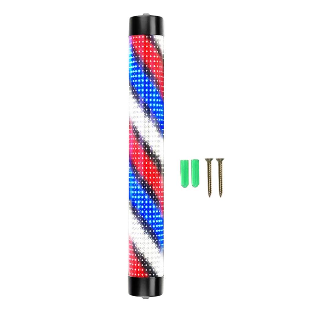 Waterproof Barber Shop Pole Rotating Light Hair Salon Indoor Neon Signs Wall Mounted Lighting Hairdressing Stripes Lights