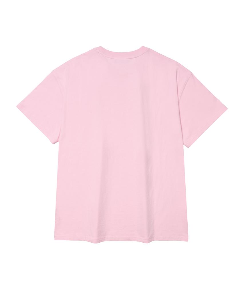 AMES-WORLDWIDE Rabbit Art Drawing Tee Pink