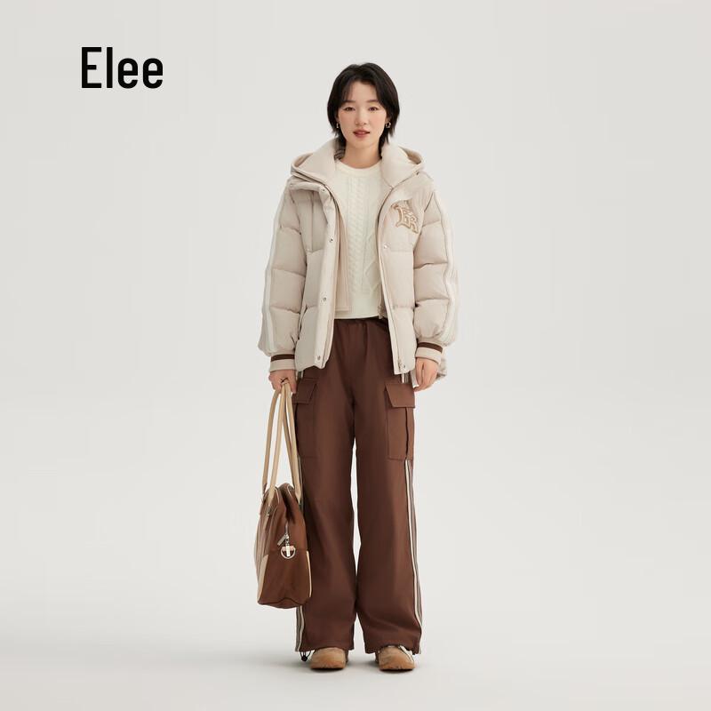 Ailaiyi Damen Daunenjacke mit Kapuze, Fake Two-Piece