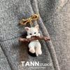 Hugging Branch Kitten Brooch: Cute 3D Cat Pin for Clothes, Bags, and Pendants