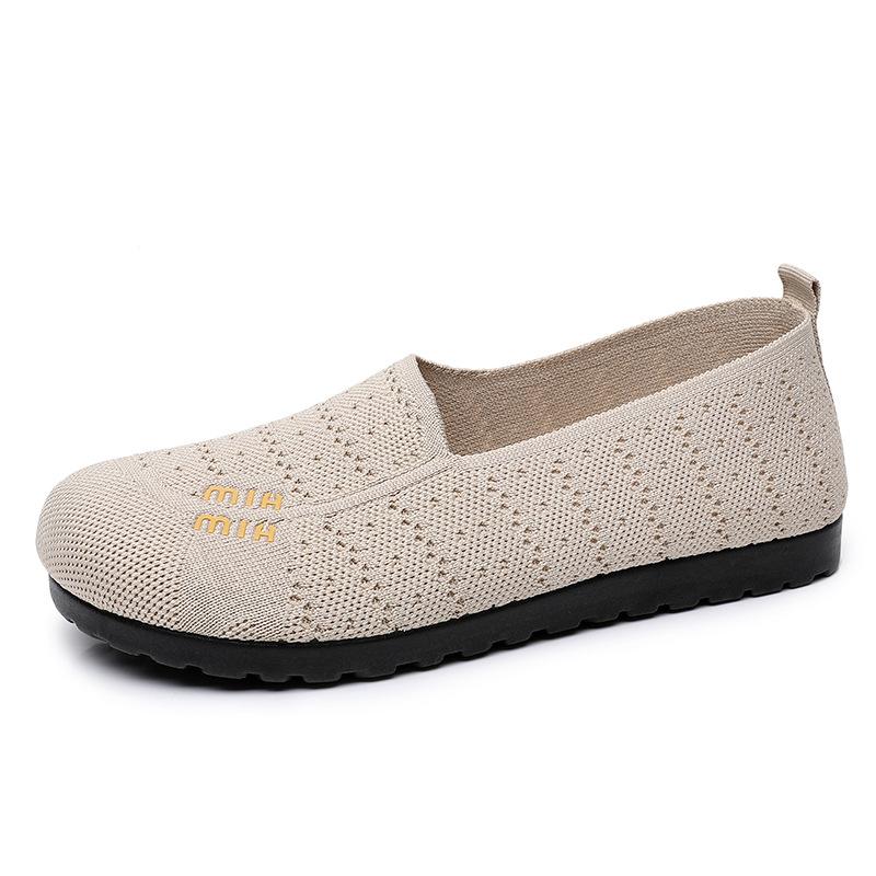 Shoes women's summer new fashion and leisure one-pedal mother shoes breathable, light and comfortable soft-soled single shoes women
