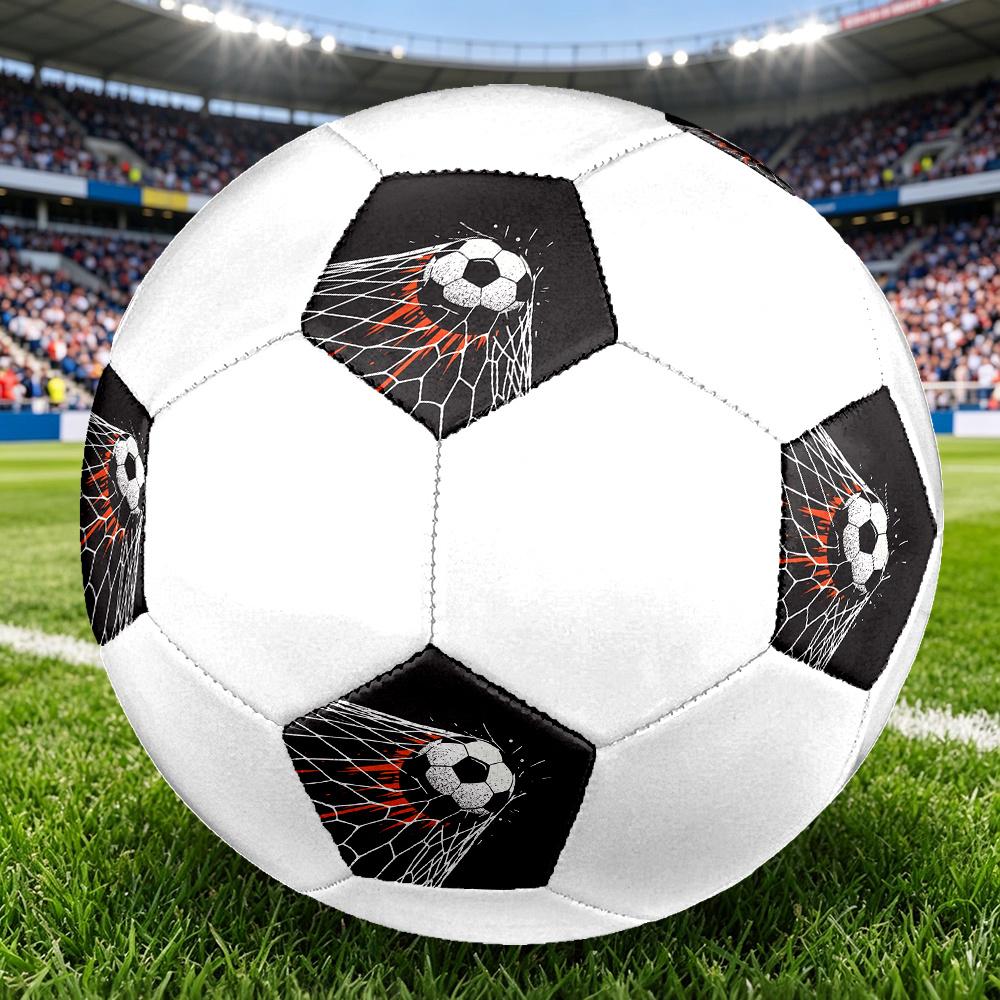 1pc Soccer Ball Net Soccer Ball Size 5 Football Machine Sewn Indoor/Outdoor Universal Football Q52