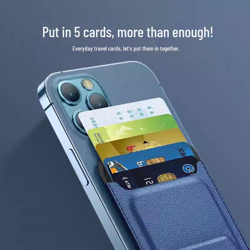 MagSafe Leather Magnetic Card Holder Clip for iPhone 13/14/15/16/17