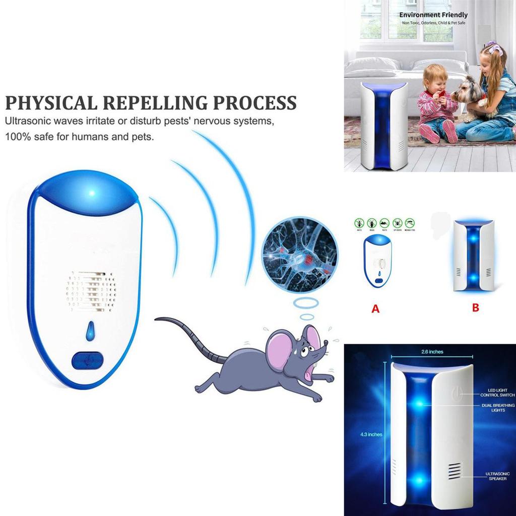 Electronic Mouse Ultrasonic Insect Roach Ant Spider Flea Repellent Mosquito Tool