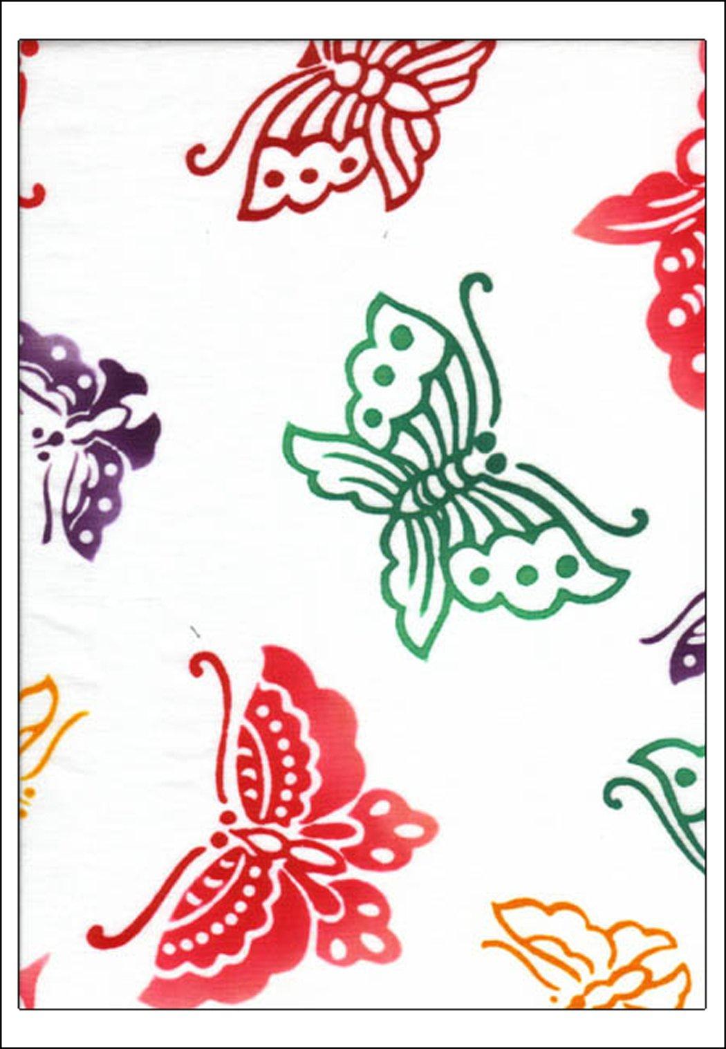 

Tenugui Dyed with Butterfly Made in Japan Niwa-zome (Tenugui) - Design, 100% Cotton, білий