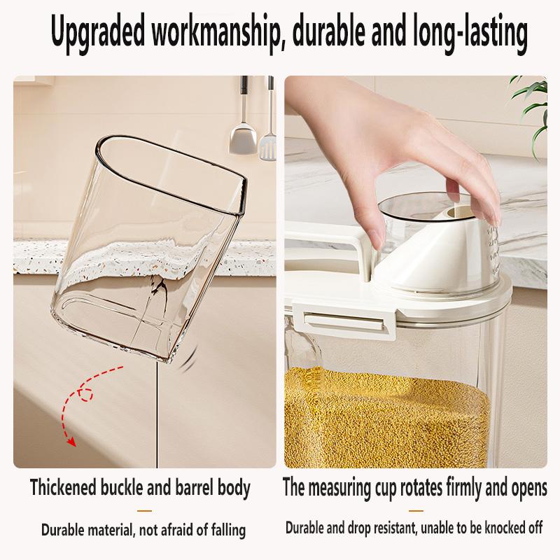 Lebensmittelechter verschiedener Getreide-Konserveneimer, versiegelter Mehlvorratsbehälter, multifunktionale Reis- und Getreidelagerbox