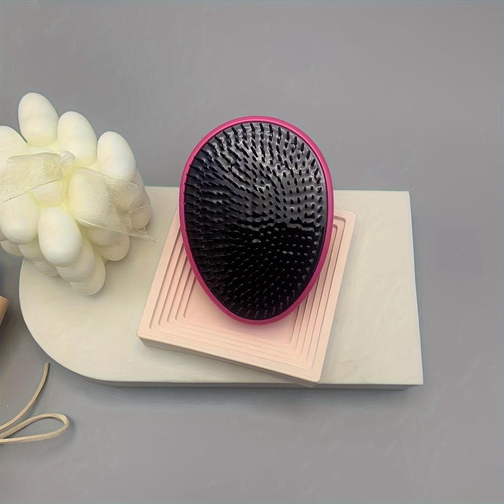 [Portable Hair Brush] Portable Anti Knot Tangling Egg Shape Hair Brush | Scalp Massage Comb Good Travel Partner
