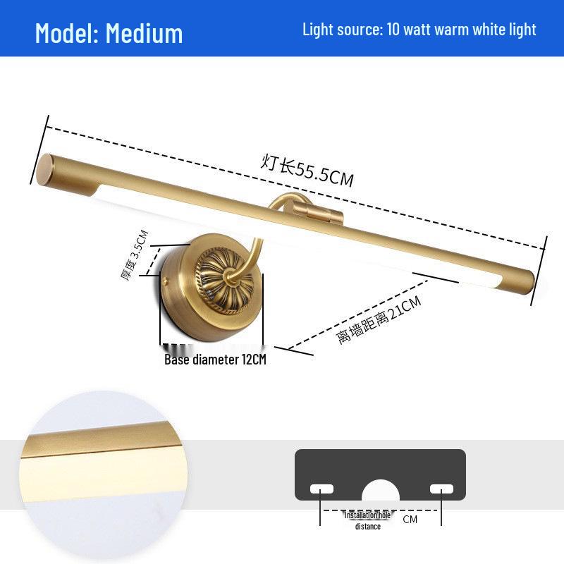 Sleek LED Mirror Cabinet Wall Light for Bathroom, Bedroom, or Dressing Table