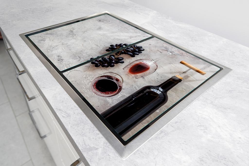 SZKLANA PŁYTA OCHRONNA DO KUCHNI 2x35x52 WINO