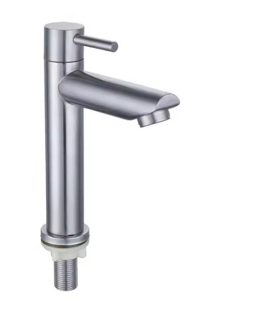 Modern Single-Handle Bathroom Faucet with 201 Stainless Steel Sink Single-Hole Mount and Ceramic Valve Core