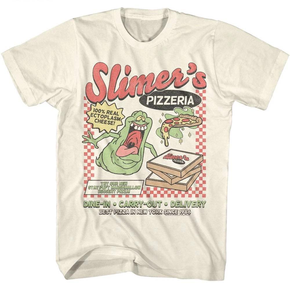 Ghostbusters Slimer’s Pizzeria Men s T Shirt L