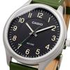 Casio Standard Quartz Men's Watch MTP-B160L-1B1V Black Dial Green Leather Band