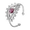 Retro Magic Eye Stainless Steel Stone Ring - Non-Fading European & American Luxury Fashion