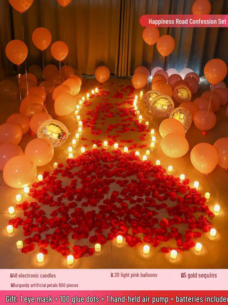 Romantic Indoor Decorations: Proposal & Birthday Candle Props