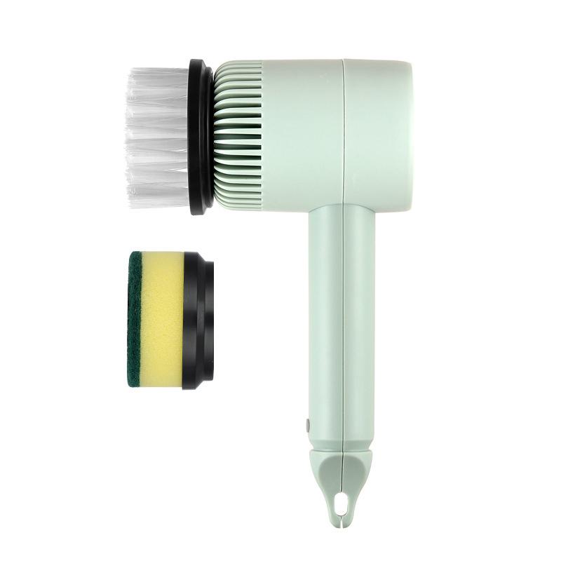 Automatic Spin Scrubber Wireless USB Rechargeable Kitchen Bathtub Tile Cleaning Dishwashing Brush Electric Cleaning Brush L светло-зеленый