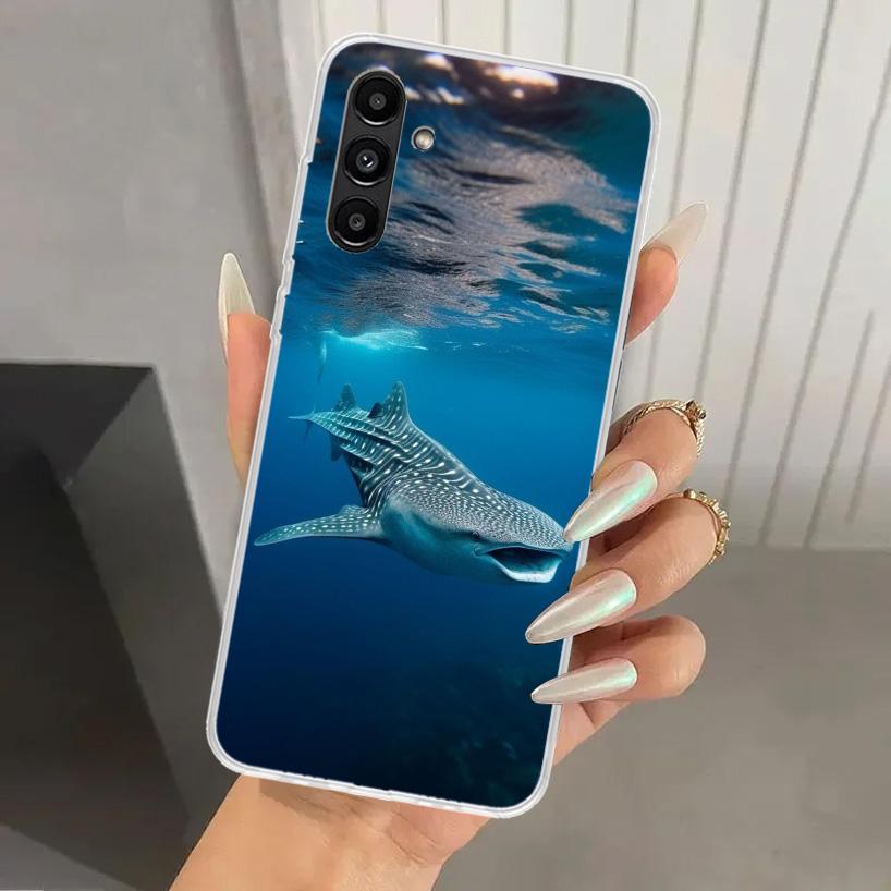 Ocean Whale Shark Phone Case for Samsung Galaxy A17 A16 A37 A26 A36 A57 A56 A15 A25 A35 A55 A14 A24 A34 A54 A13 A23 A33 A53 Gala