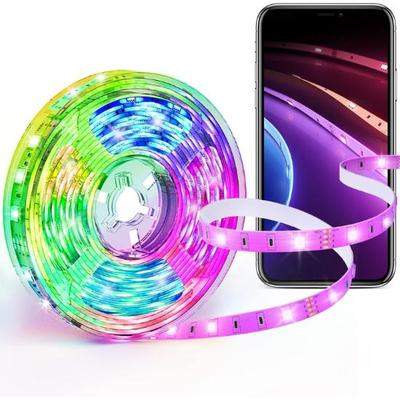 Έξυπνη λωρίδα LED SwitchBot - Αλλαγή χρωμάτων RGB, Λειτουργεί με Alexa & Google Home, Συγχρονισμός με μουσική, 5m/16.4ft
