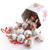 8cm Christmas Tree Decor Ball Bauble Printed Xmas Party Hanging Ball Ornament for Home Christmas Decorations