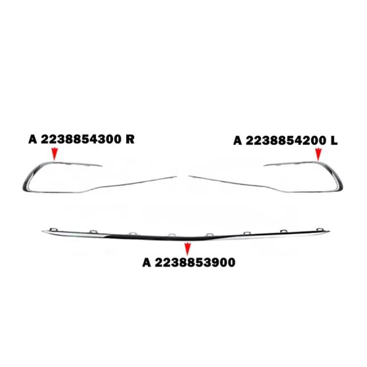 Front Bumper Trim for Mercedes-Benz S-Class W223 (2238853900, 2238854200, 2238854300)