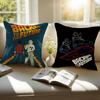 BBack To The FFuture Cushion Cover Pillowcase Antidustmite Invisible Zipper Short Plush Sofa Cushion