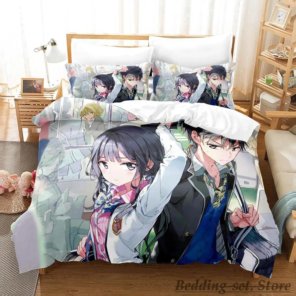 Comfortable Anime Print Bedding Set With Duvet Cover And Pillowcases Single Twin Full Queen King Sizes For Adults And Kids