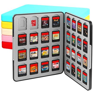 Pouzdro na herní karty pro Nintendo Switch 2 / 1 / OLED / Lite, Držák na 32 herních kazet s 32 sloty pro Micro SD karty, Magnetické zavírání, Pevný obal
