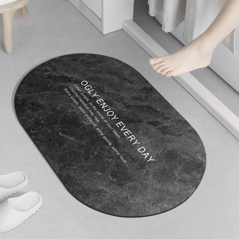 Non-slip Quick-dry Diatom Mud Marble Bathroom Floor Mat