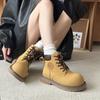 Big Yellow Boots Women's Summer Breathable Sweat-absorbing Non-slip Martin Boots Casual Mango Head Women's Mesh Short Boots Yellow Comfortable Tide