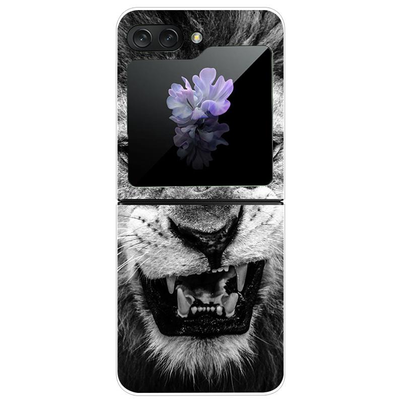 For Samsung Galaxy Z Flip 5 5G Case Cute Transparent PC Hard Case Back Cover For Samsung ZFlip5 Z Flip 5 Phone Coque Flip 5 Capa