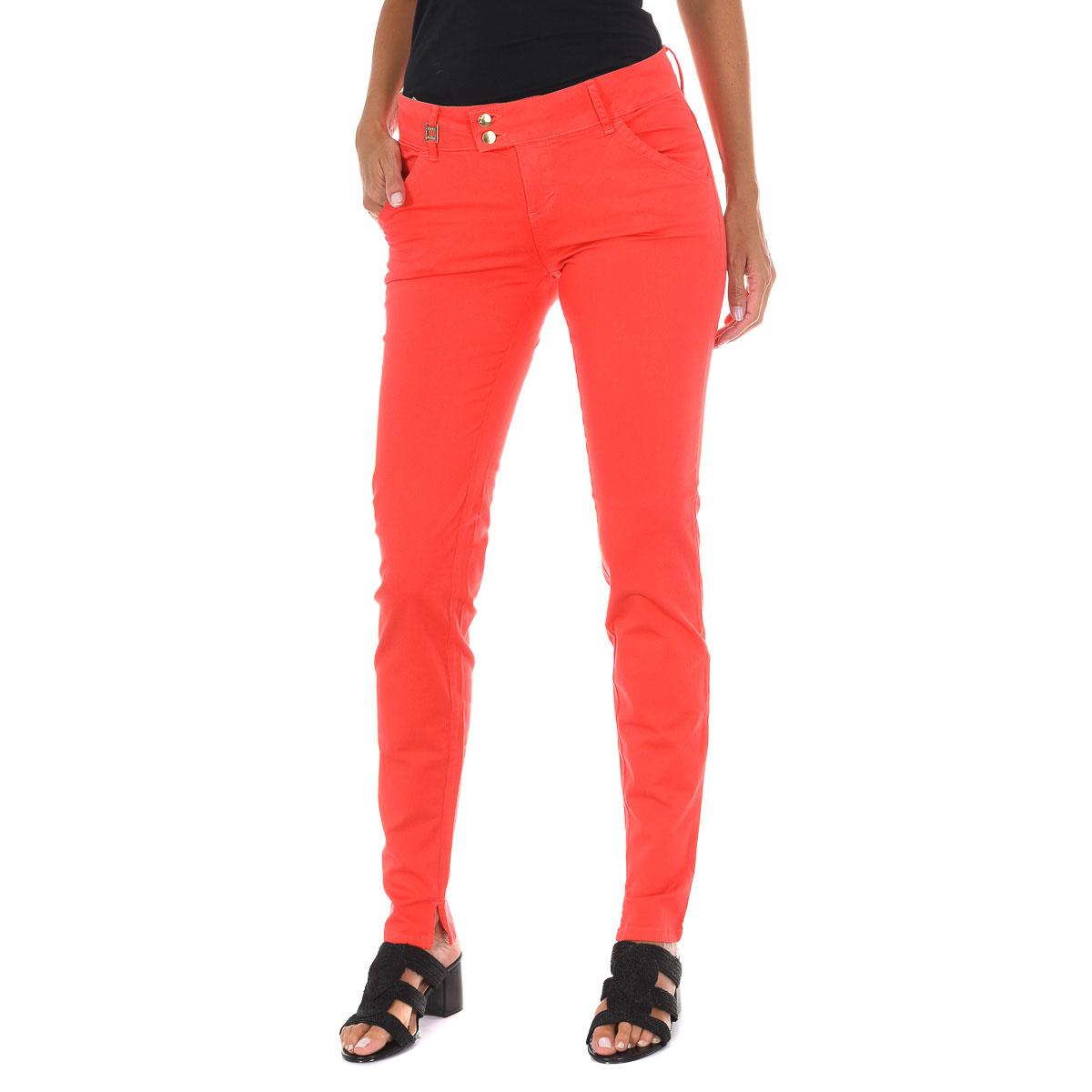 

Длинные брюки из эластичной ткани 70DBF0518-G125 женщина 27-USA красный