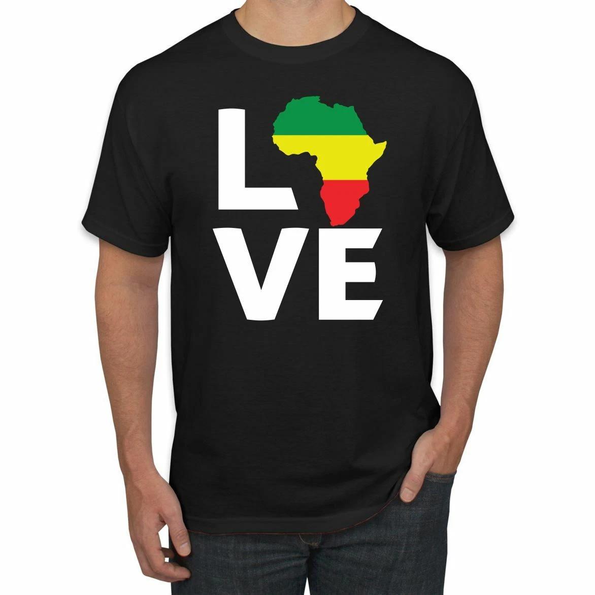LOVE Africa Black Culture Excellence Pan African History Fashion Graphic T- Shirt 4XL