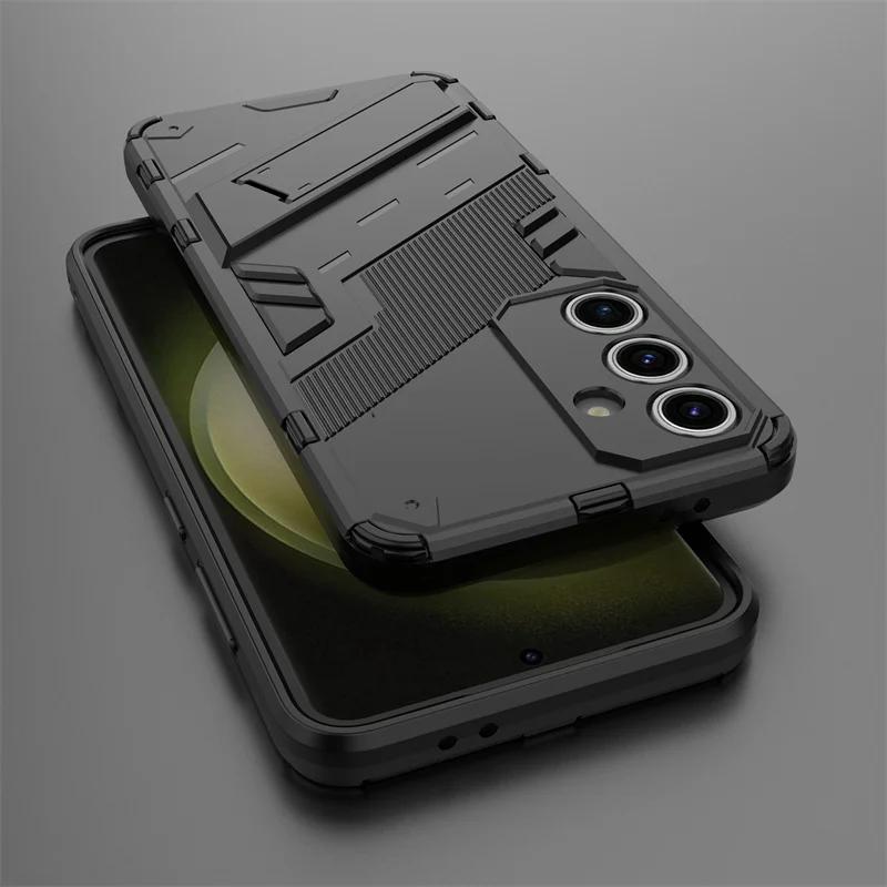 For Samsung Galaxy S24 FE 5G Case Car Magnetic Holder Armor Phone Cover For Sumsung S24FE S 24 FE 24FE 5G Soft Frame Coques