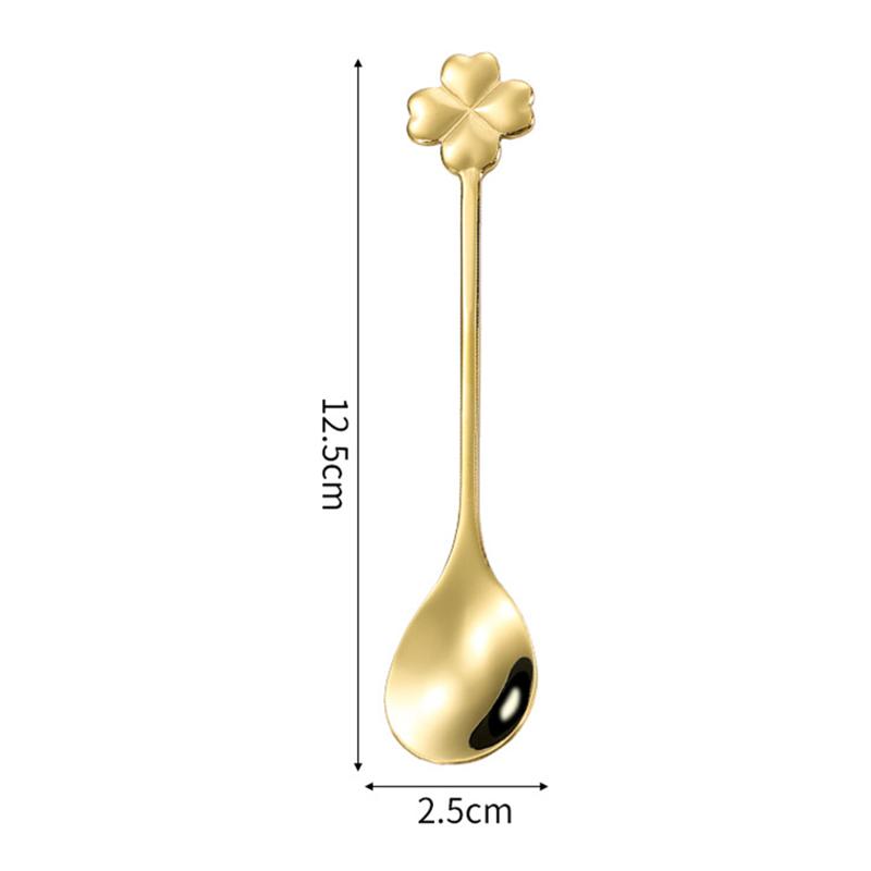 Coffee Tea Stirring Spoon Stainless Steel Dessert Spoon, Gold (BPA Free, No FDA)