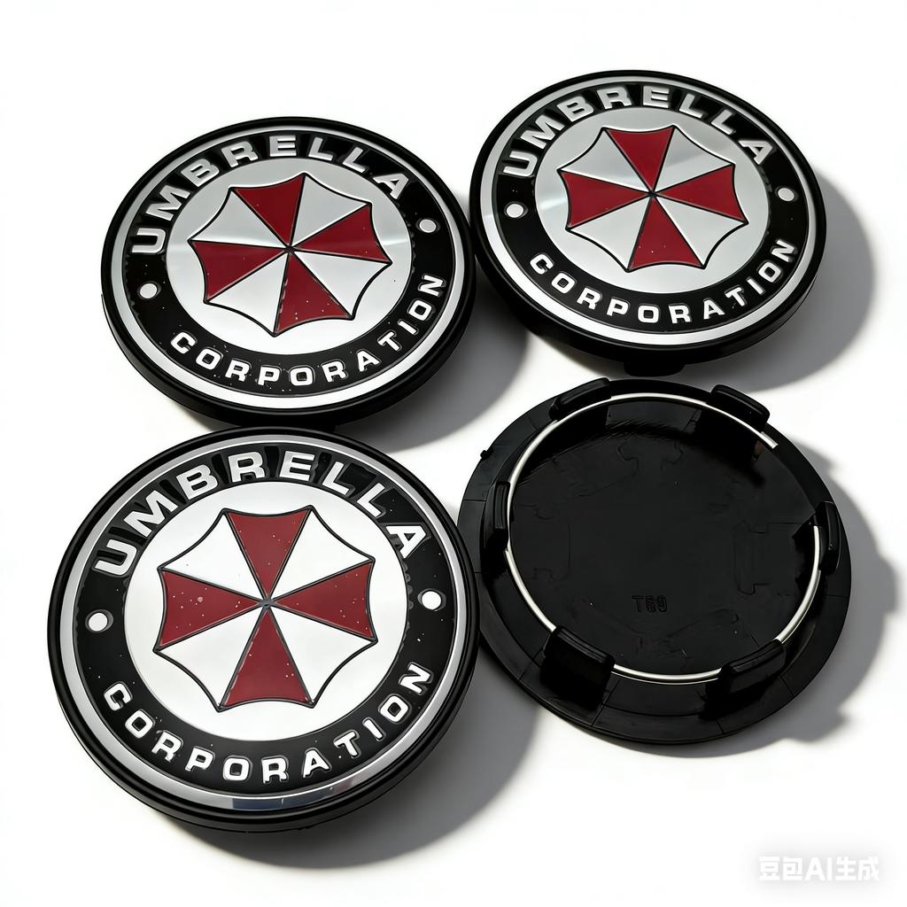 4pcs Umbrella Logo Emblem Car Wheel Center Caps OD 69MM Clips 56MM Wheels Hub Dust Cap Rim Hubcaps Cover Replace Car Accessories