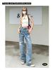 Plus Size Floral High Waist Wide Leg Jeans for Women - Spring/Autumn Trend