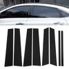 8PCS Pillar Post Cover Glossy Black High Gloss Mirror Effect Stylish Window Pillar Post Trim for Edg