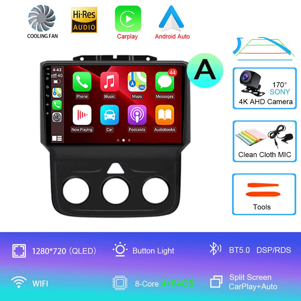 Android 14 Car Radio For T Dodge Ram 1500 2500 3500 2013-2018 Multimedia Stereo Video Player WiFi 4G Carplay Auto GPS Navigation