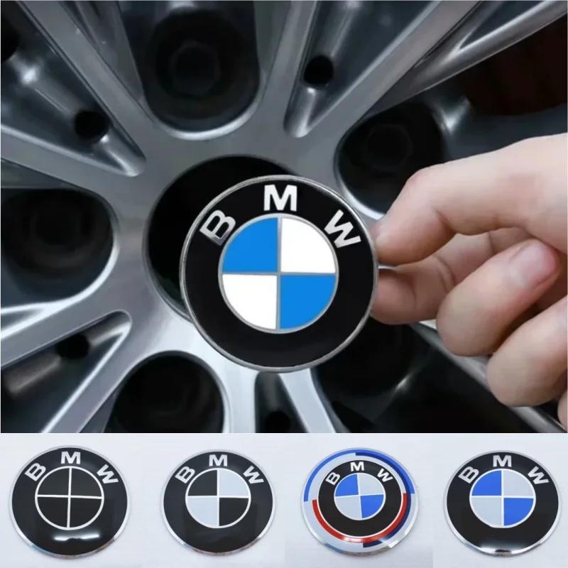 4pcs 56/60/65/70mm automobile wheel center sticker is suitable for BMW 1/3/5/X tire center metal sticker decoration.
