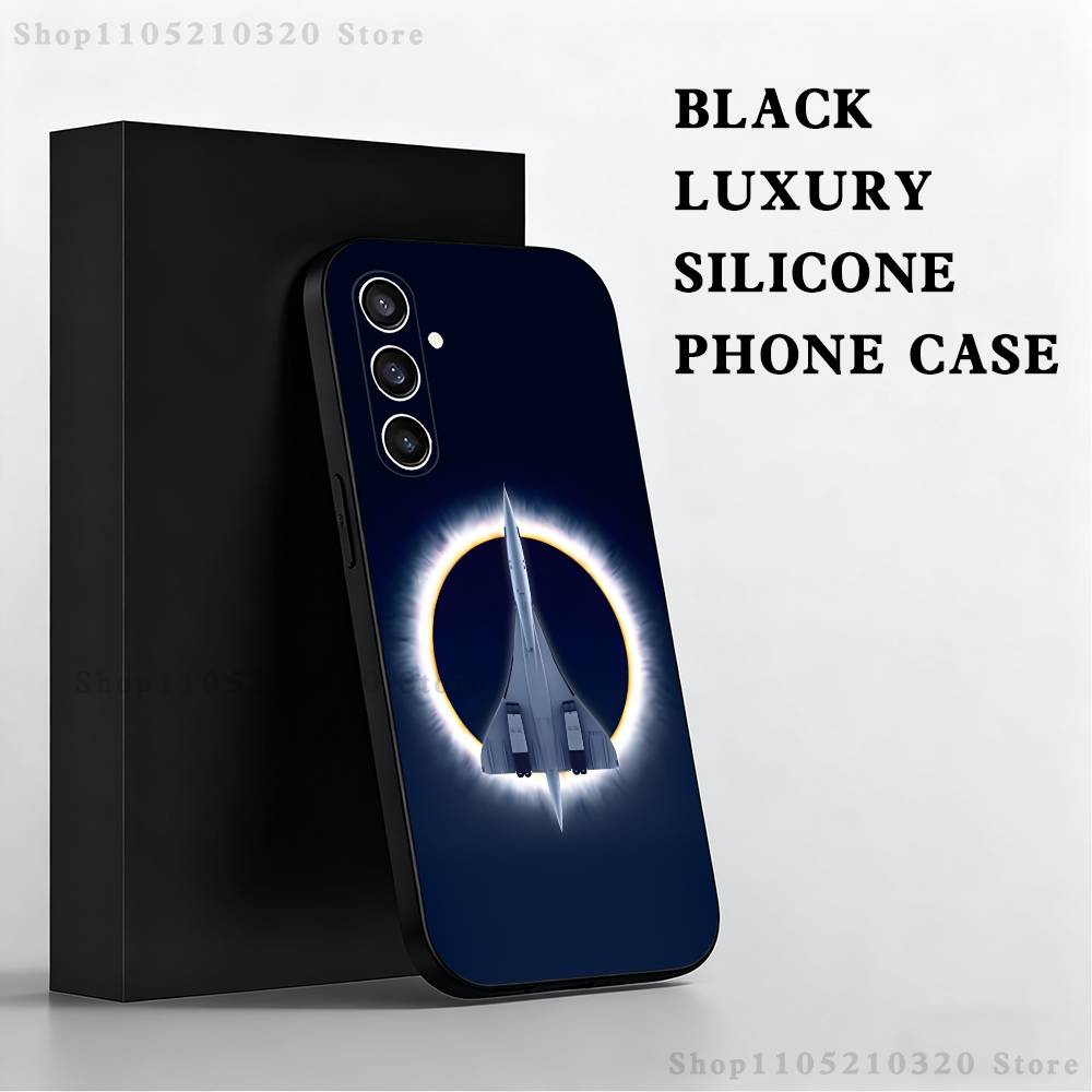 

Concorde Air France Phone Case For Samsung S25,S24,S23,S22,S21,S20,S10,Ultra,Plus,Lite,FE,Soft Silicone Black Cover SamsungS8