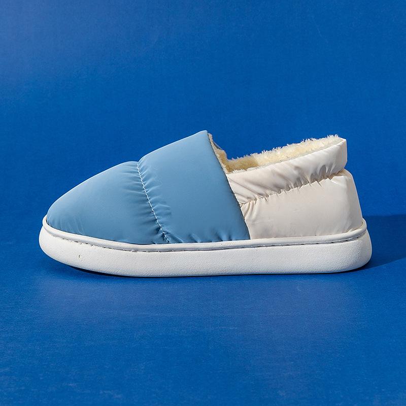 Korean Version of Chinese Cotton Slippers Winter Home Can Be Wrapped with Snow Boots Velvet Non-slip Warm Couple Cotton Shoes