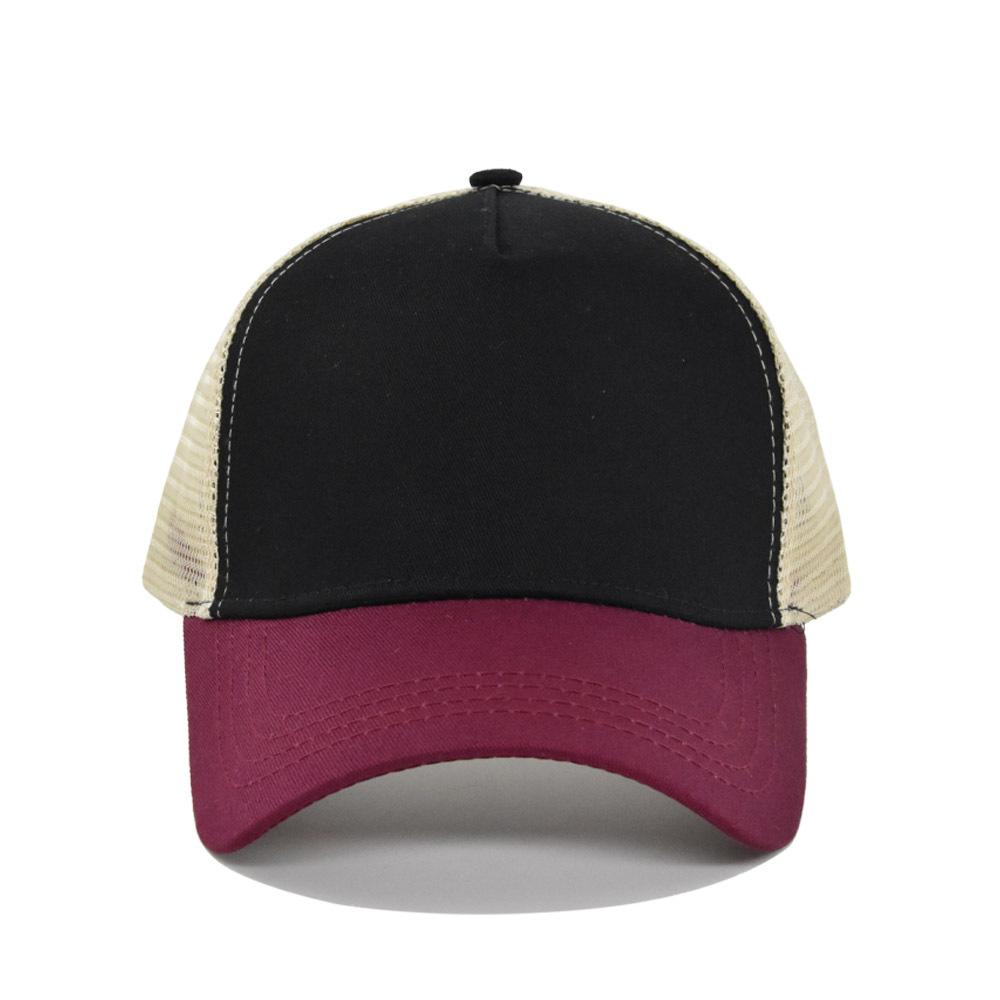 Custom Trucker Hat Logo Cotton Mesh Breathable Baseball Cap Women Men Summer Sunshade Mesh Cap 5 Panels Truck Hat Cap Wholesale