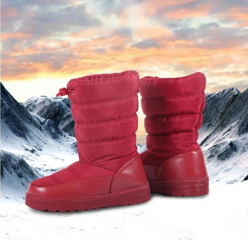 Fashion Snow Boots Women Winter Shoes Comfort Plus Velvet Warm Waterproof Winter Boot Female Casual Flats Platform Cotton Shoes Footwear