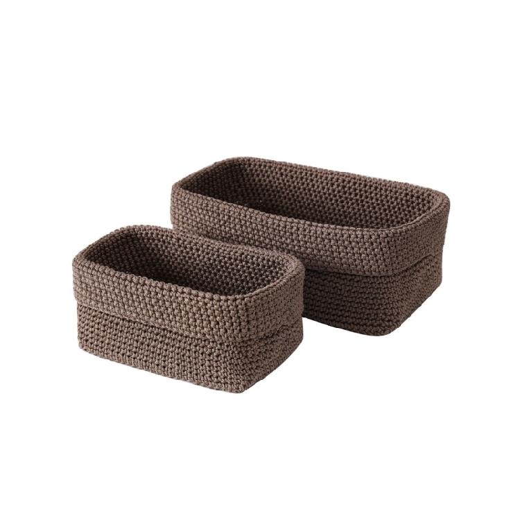 Creative Cotton Rope Woven Bin Woven Cotton Storage Baskets Sophisticated Organizers for Bathroom and Vanity Table