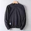 Heavyweight Washed Cotton Terry Crewneck Sweatshirt for Men, Spring and Autumn Vintage Trendy Top Jacket