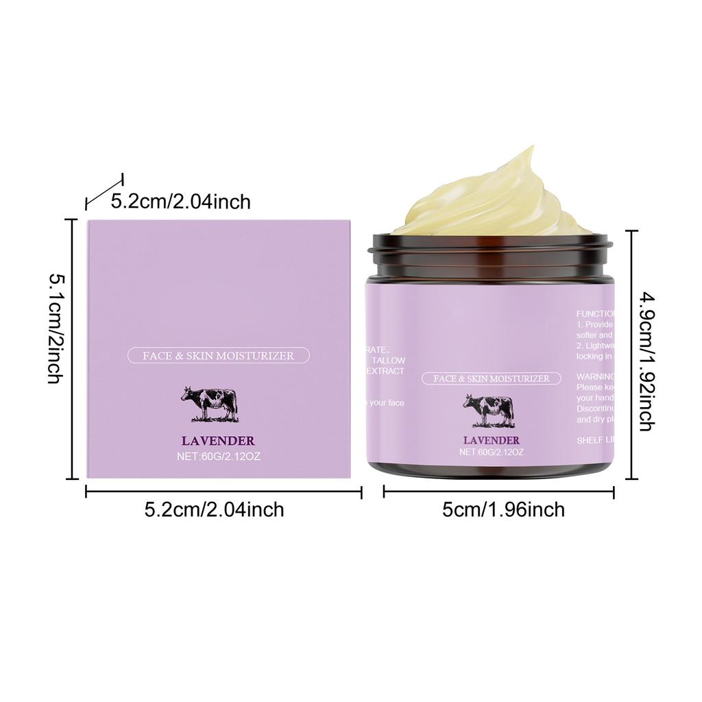 Lavendelbutter Feuchtigkeitscreme und Butter Hautcreme Nähren und Hydratisieren die Haut, Geeignet für alle Hauttypen