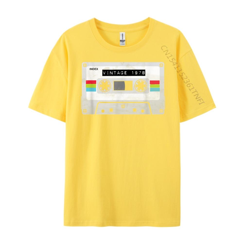 Vintage Cassette Tape 1978 Tshirt Woman Funny Shirts Men Fashionable and Trendy Meme TShirts Character
