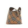Borsa a spalla in tela a quadri vintage, grande, con manico superiore, borsa tote 80941451